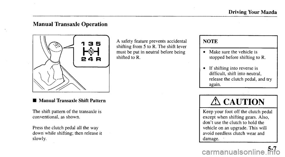 MAZDA MODEL 626 2000 Owners Manual MAZDA MODEL 626 2000 Owners Manual