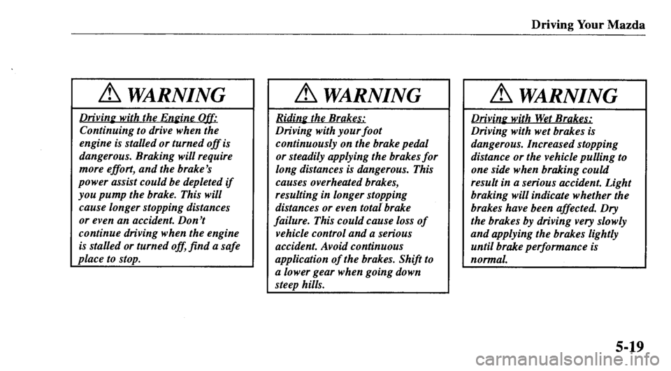MAZDA MODEL 626 2000  Owners Manual 