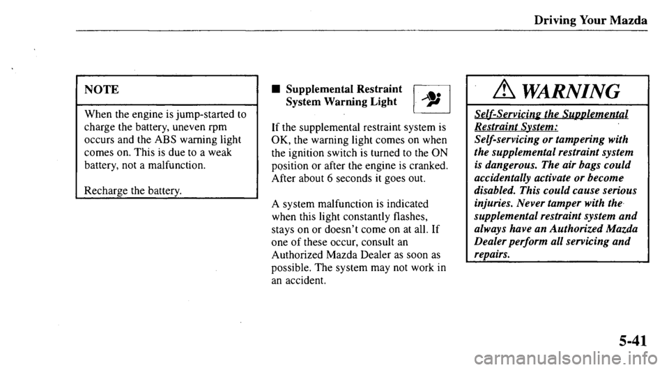 MAZDA MODEL 626 2000  Owners Manual 