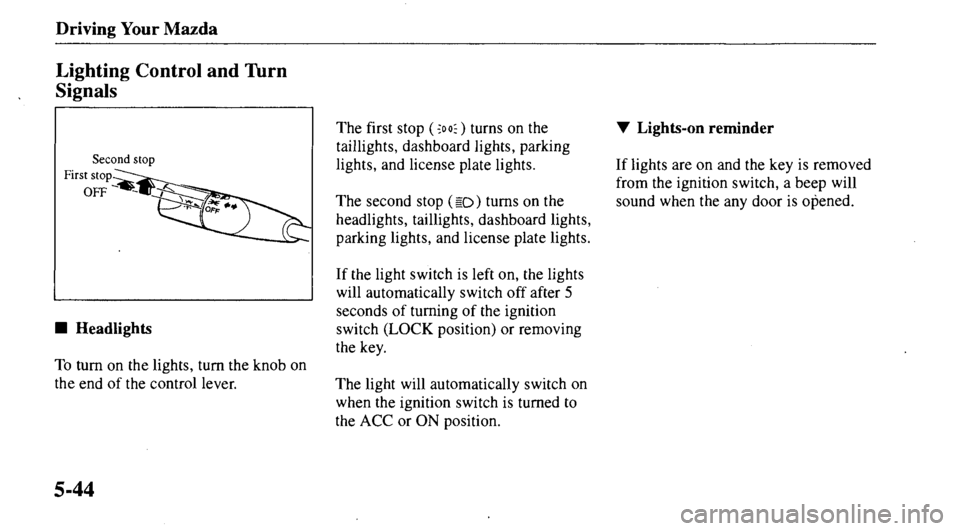 MAZDA MODEL 626 2000  Owners Manual 