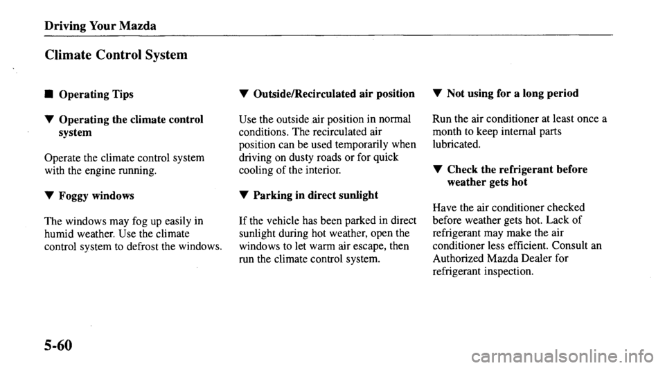 MAZDA MODEL 626 2000  Owners Manual 
