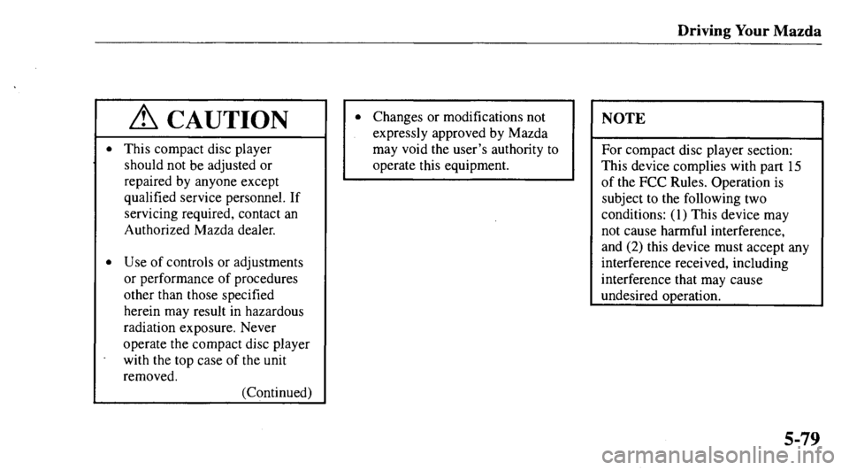 MAZDA MODEL 626 2000 Owners Manual MAZDA MODEL 626 2000 Owners Manual