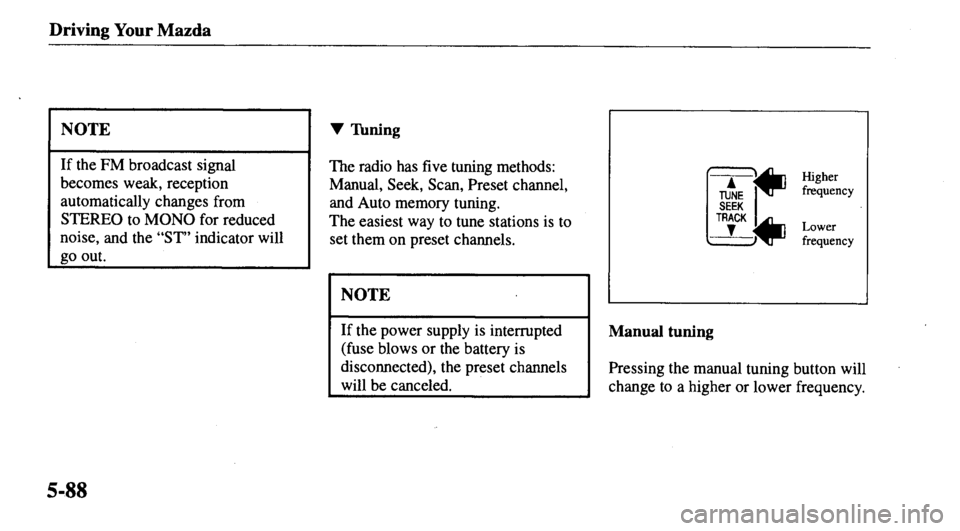 MAZDA MODEL 626 2000 Owners Manual MAZDA MODEL 626 2000 Owners Manual