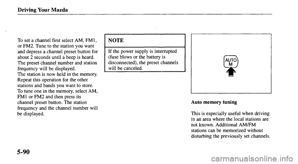 MAZDA MODEL 626 2000  Owners Manual 