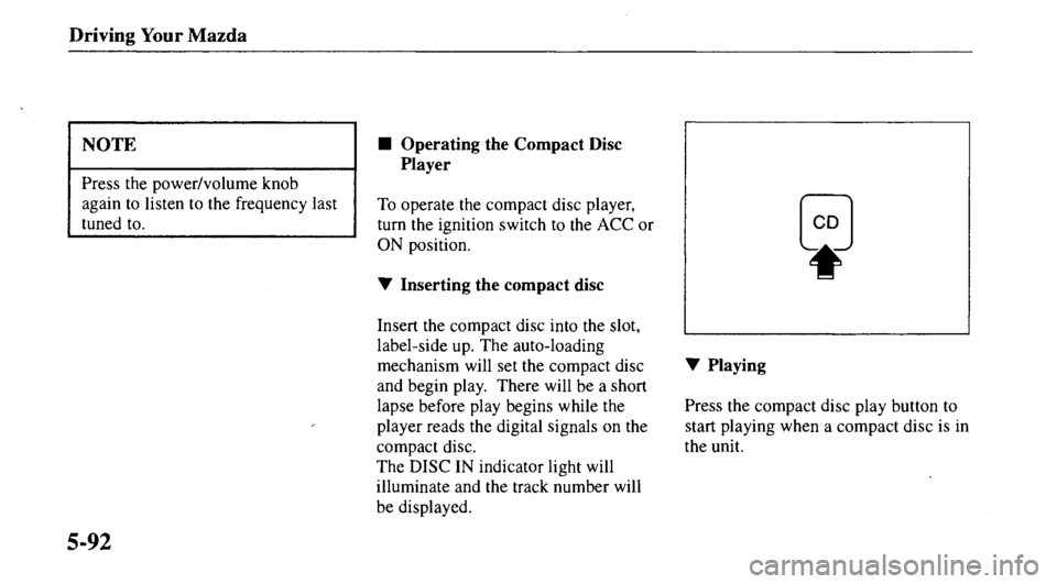 MAZDA MODEL 626 2000  Owners Manual 