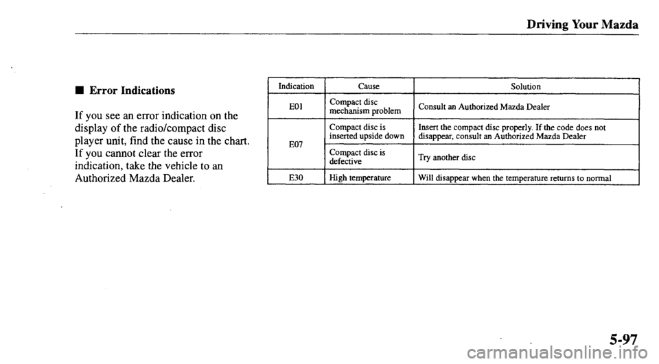 MAZDA MODEL 626 2000  Owners Manual 