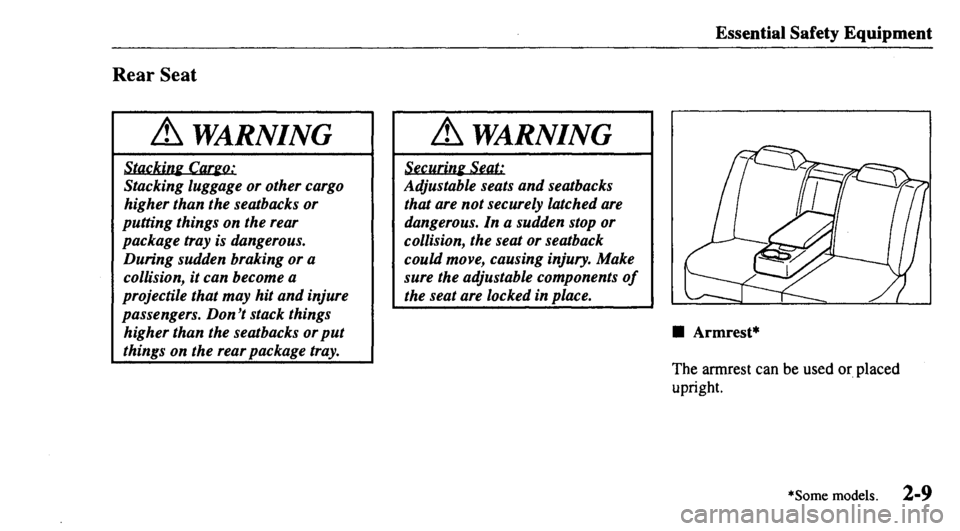 MAZDA MODEL 626 2000 Owners Manual 