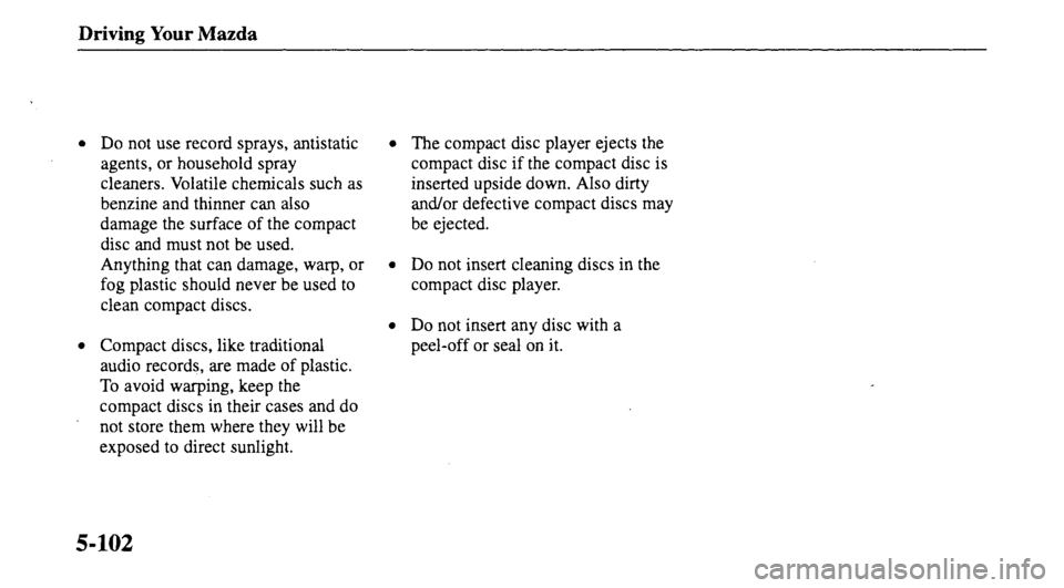 MAZDA MODEL 626 2000  Owners Manual 