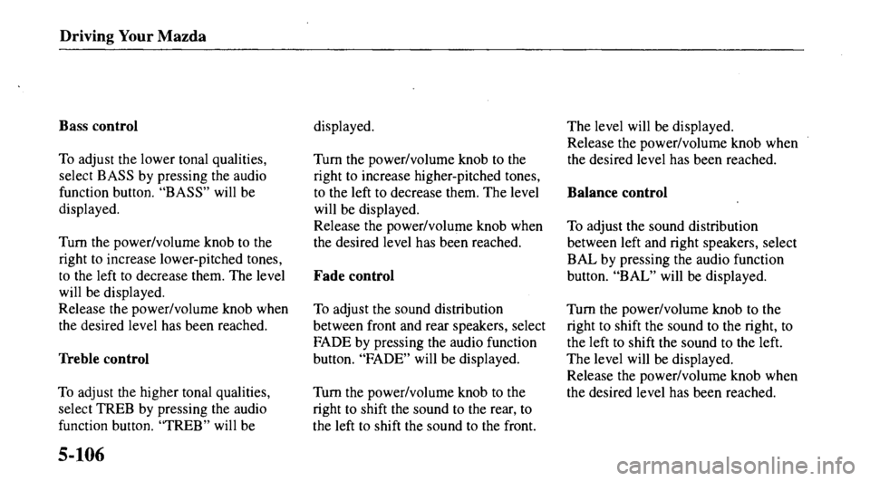 MAZDA MODEL 626 2000  Owners Manual 
