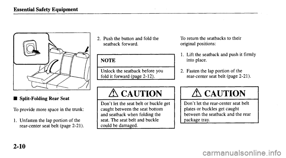 MAZDA MODEL 626 2000 Owners Manual 