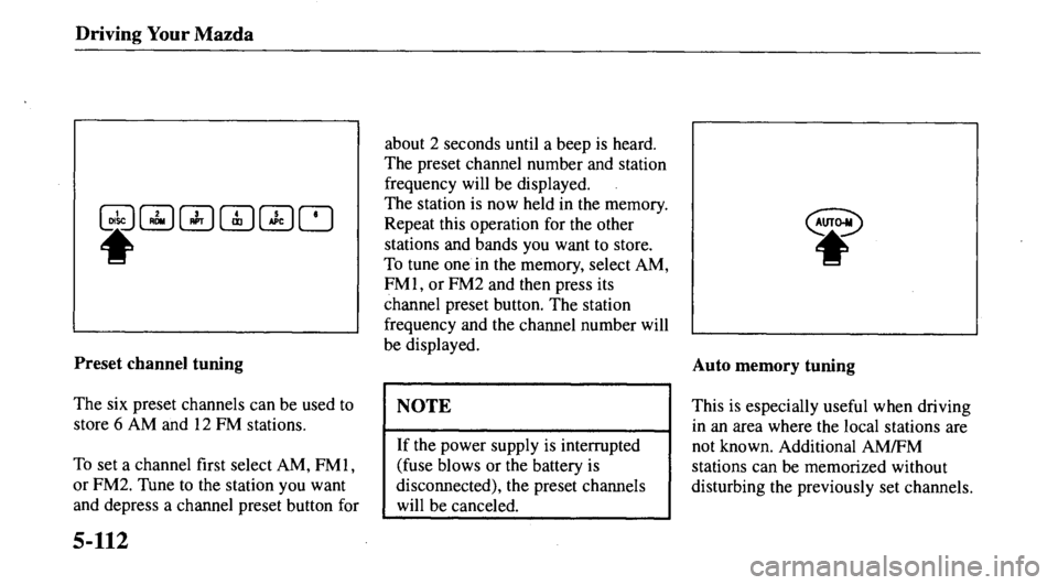 MAZDA MODEL 626 2000 Owners Manual MAZDA MODEL 626 2000 Owners Manual