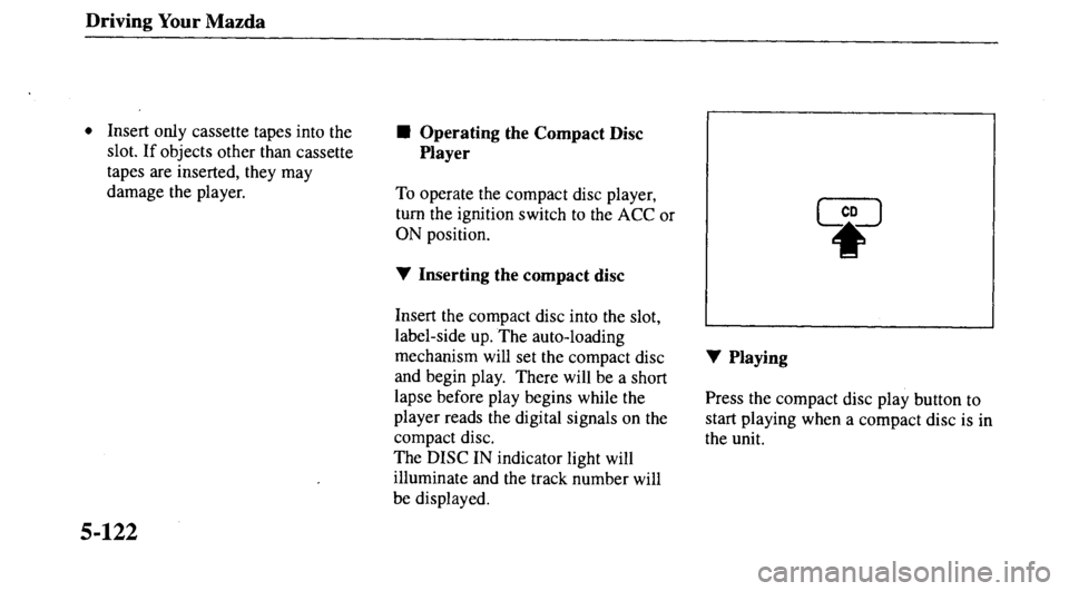 MAZDA MODEL 626 2000 Owners Manual MAZDA MODEL 626 2000 Owners Manual