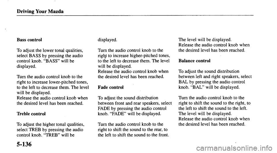 MAZDA MODEL 626 2000  Owners Manual 