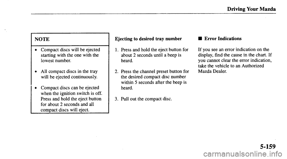 MAZDA MODEL 626 2000 Owners Manual MAZDA MODEL 626 2000 Owners Manual