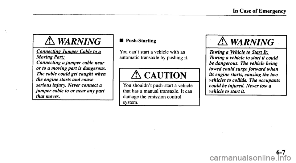 MAZDA MODEL 626 2000 Owners Manual MAZDA MODEL 626 2000 Owners Manual