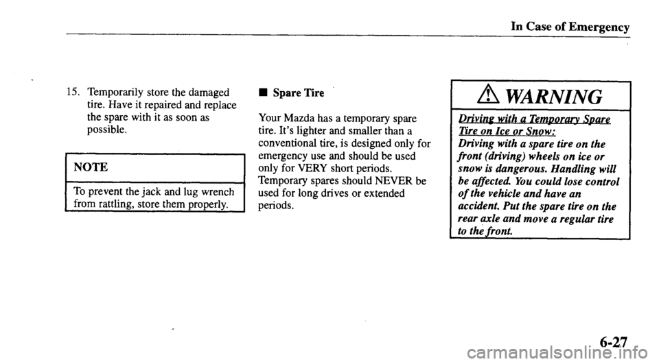 MAZDA MODEL 626 2000 Owners Manual MAZDA MODEL 626 2000 Owners Manual