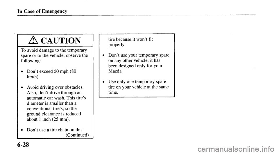 MAZDA MODEL 626 2000 Owners Manual MAZDA MODEL 626 2000 Owners Manual