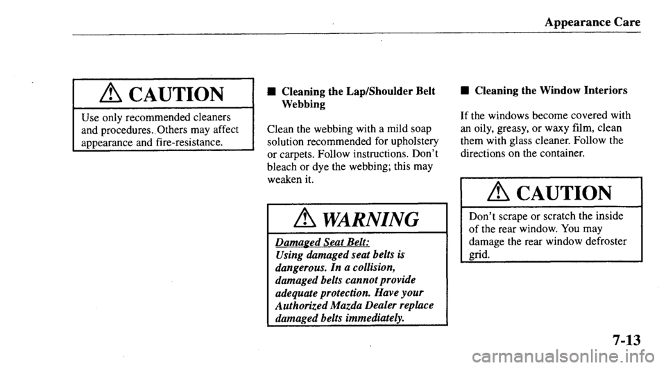 MAZDA MODEL 626 2000 Owners Manual MAZDA MODEL 626 2000 Owners Manual