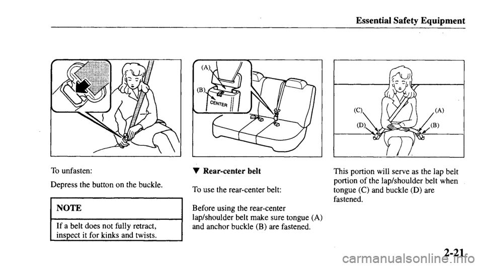 MAZDA MODEL 626 2000 Owners Guide 
