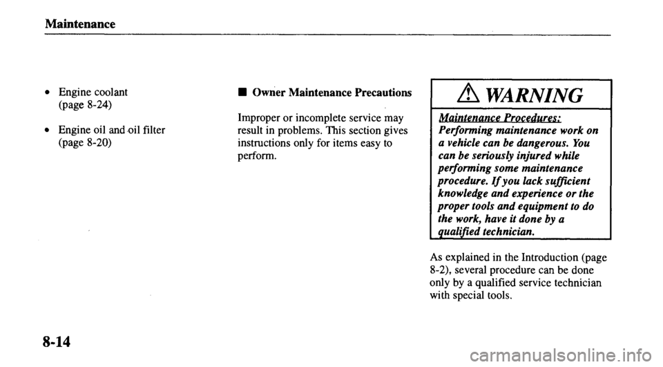 MAZDA MODEL 626 2000  Owners Manual 