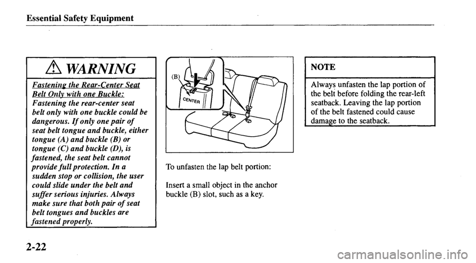 MAZDA MODEL 626 2000 Owners Guide 