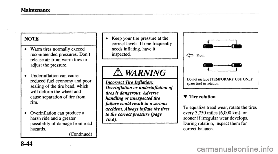 MAZDA MODEL 626 2000  Owners Manual 
