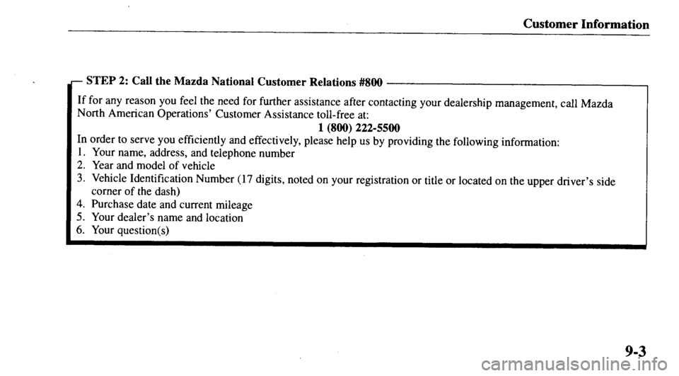 MAZDA MODEL 626 2000  Owners Manual 