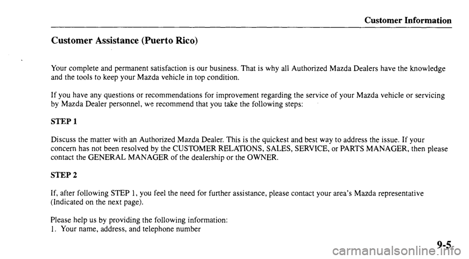 MAZDA MODEL 626 2000  Owners Manual 