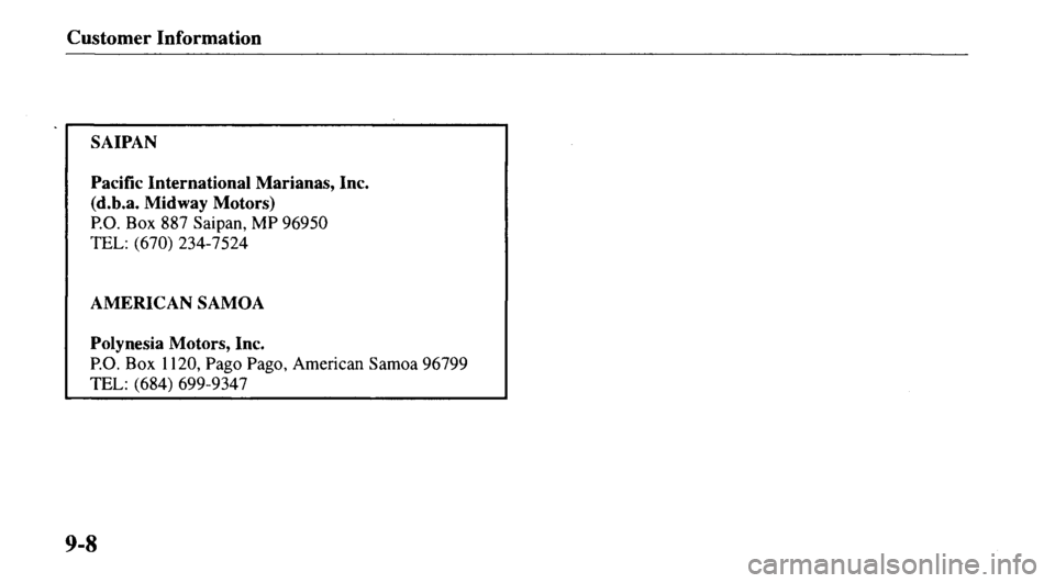 MAZDA MODEL 626 2000  Owners Manual 