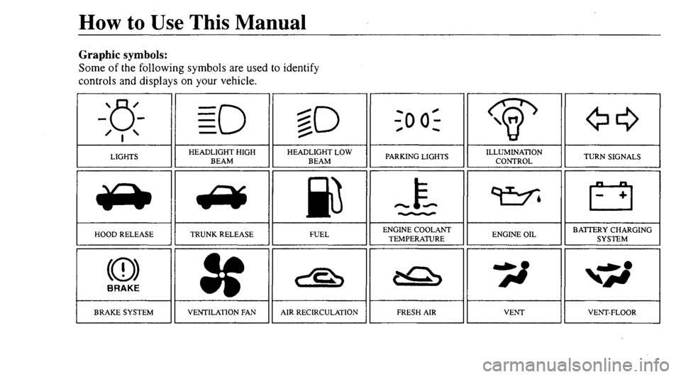 MAZDA MODEL 626 2000 Owners Manual MAZDA MODEL 626 2000 Owners Manual