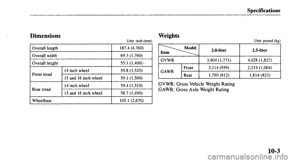 MAZDA MODEL 626 2000 Owners Manual MAZDA MODEL 626 2000 Owners Manual
