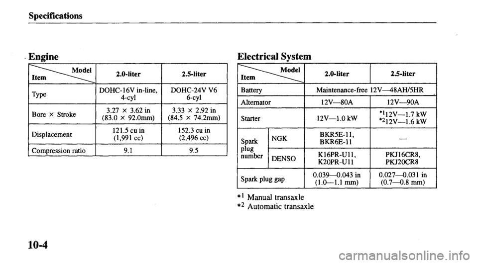 MAZDA MODEL 626 2000 Owners Manual MAZDA MODEL 626 2000 Owners Manual