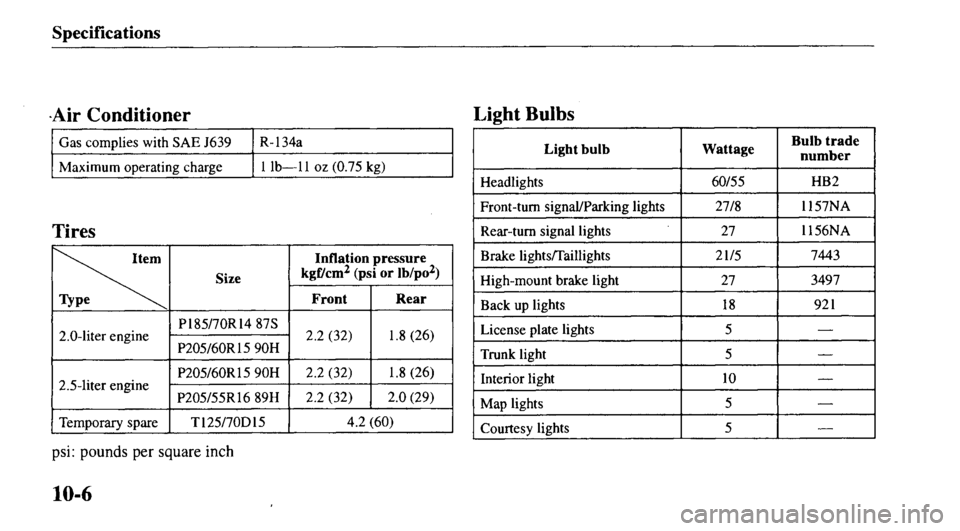 MAZDA MODEL 626 2000 Owners Manual MAZDA MODEL 626 2000 Owners Manual