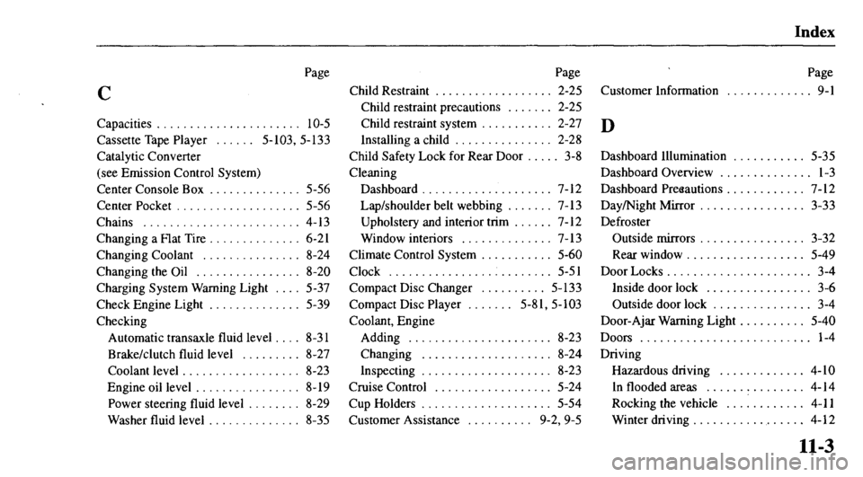 MAZDA MODEL 626 2000  Owners Manual 
