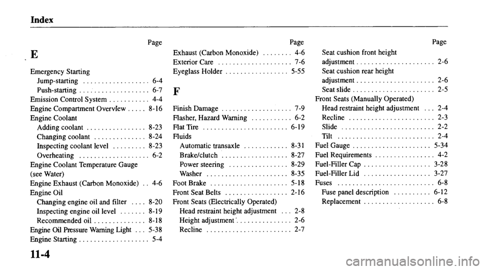 MAZDA MODEL 626 2000  Owners Manual 