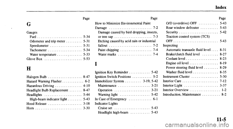 MAZDA MODEL 626 2000  Owners Manual 