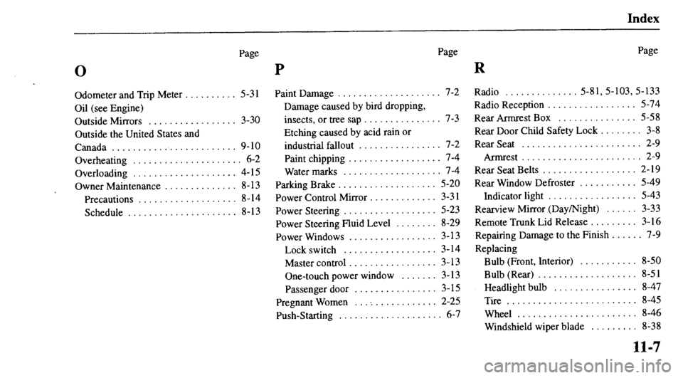 MAZDA MODEL 626 2000  Owners Manual 