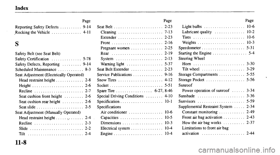 MAZDA MODEL 626 2000  Owners Manual 
