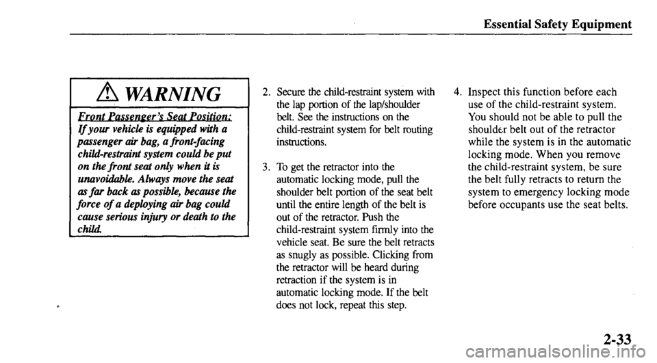 MAZDA MODEL 626 2000 Service Manual 