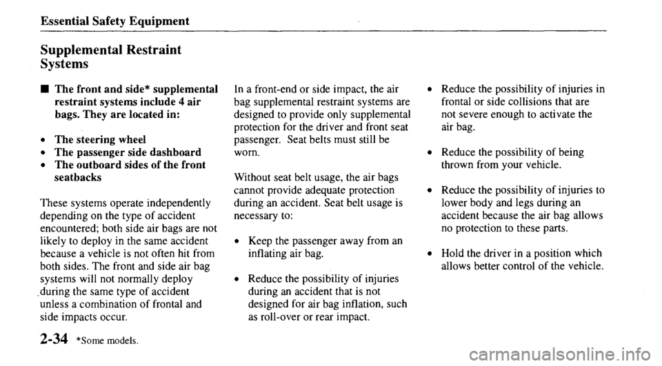 MAZDA MODEL 626 2000 Service Manual 
