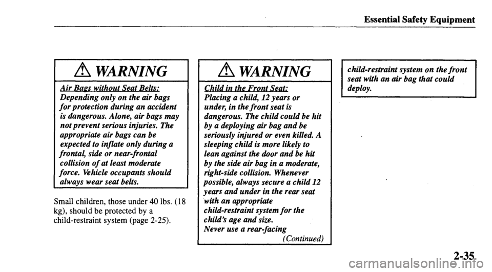 MAZDA MODEL 626 2000 Service Manual 