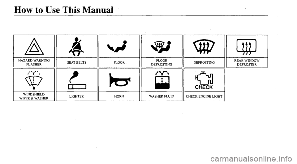 MAZDA MODEL 626 2000 Owners Manual MAZDA MODEL 626 2000 Owners Manual