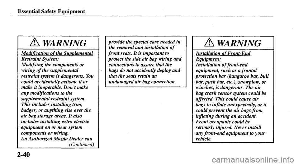 MAZDA MODEL 626 2000 Workshop Manual MAZDA MODEL 626 2000 Workshop Manual