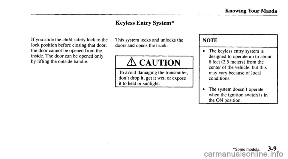 MAZDA MODEL 626 2000 Manual PDF 