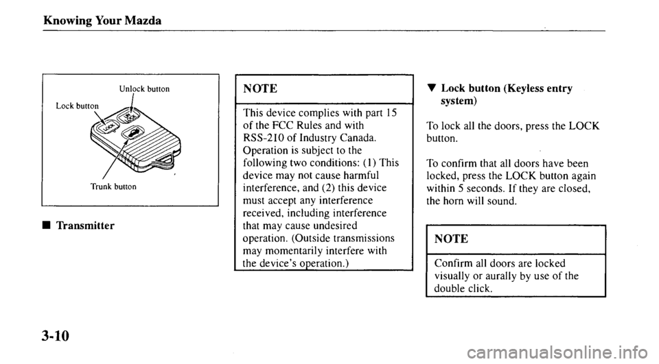 MAZDA MODEL 626 2000 Manual PDF 