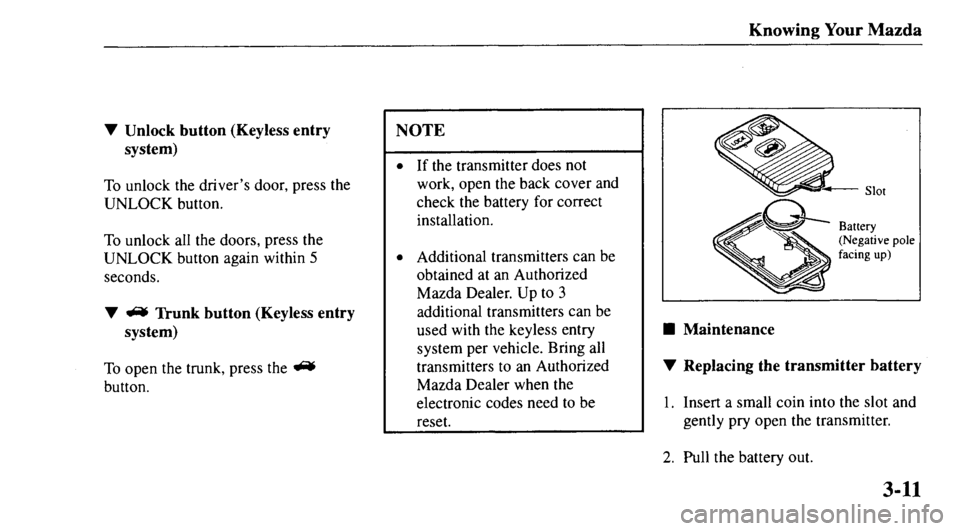 MAZDA MODEL 626 2000 Manual PDF 