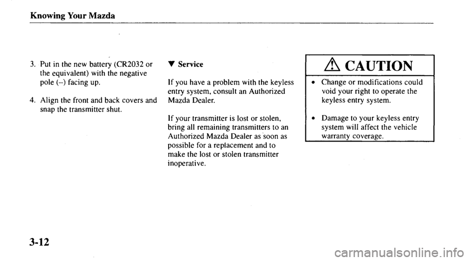 MAZDA MODEL 626 2000 Manual PDF 