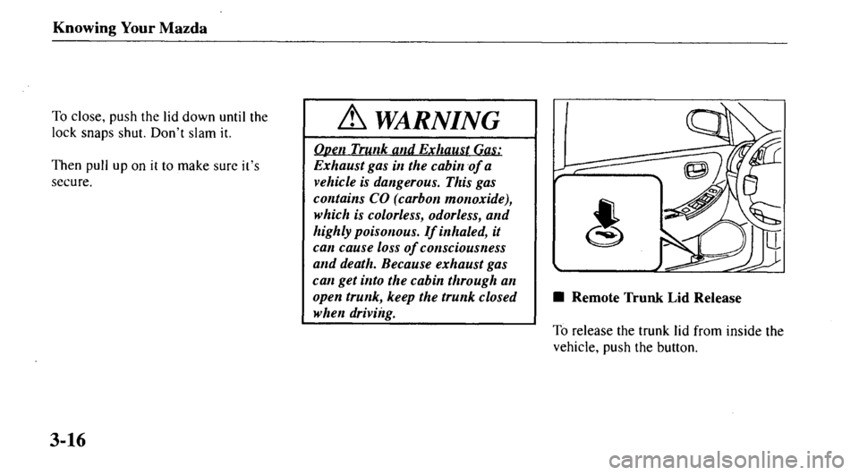 MAZDA MODEL 626 2000 Manual Online 