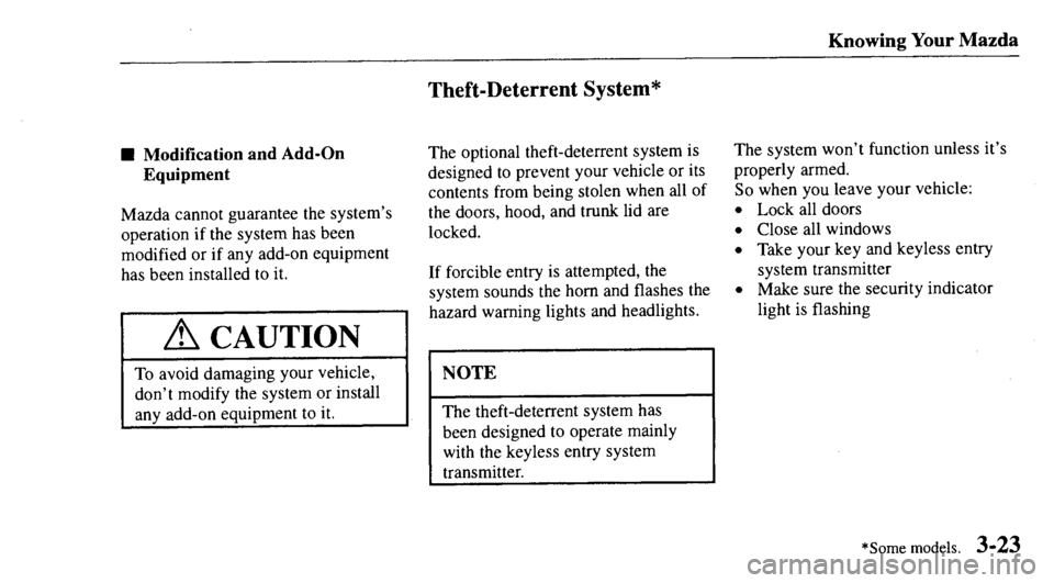 MAZDA MODEL 626 2000 Manual Online 