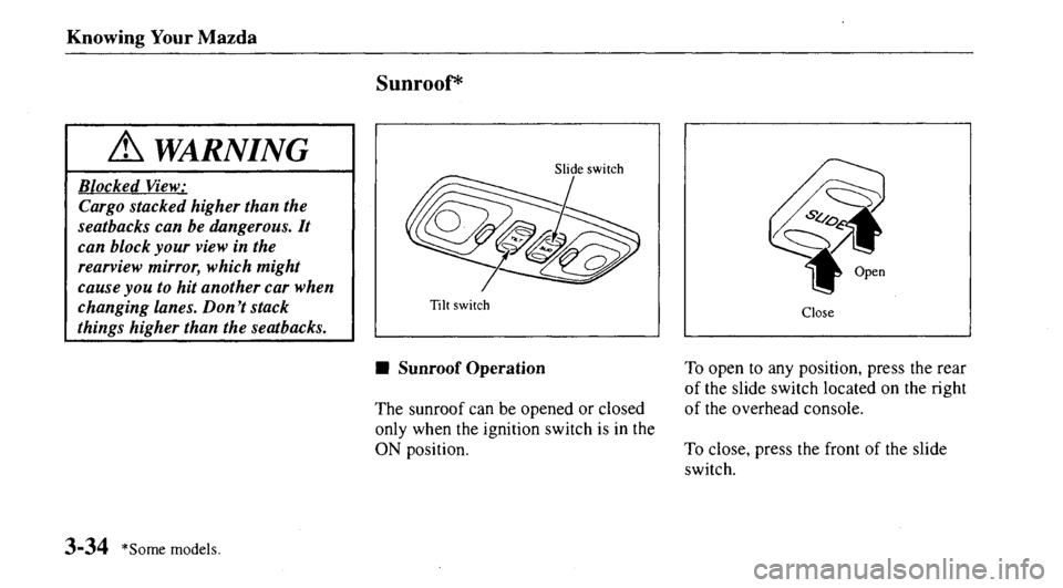 MAZDA MODEL 626 2000 Owners Manual MAZDA MODEL 626 2000 Owners Manual